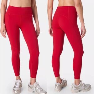 Sweaty Betty power legging pepper red 7/8 length size 8 medium